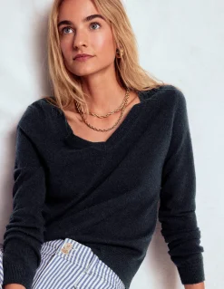 Pull Eva col V en cachemire