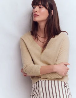 Pull Eva col V en cachemire