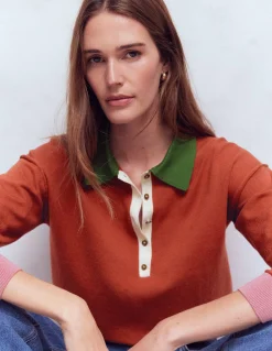 Pull Lara à col tunisien en coton