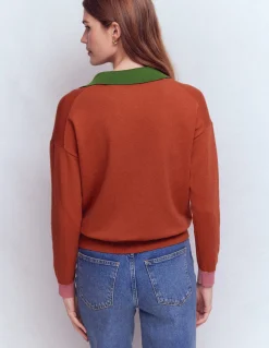 Pull Lara à col tunisien en coton