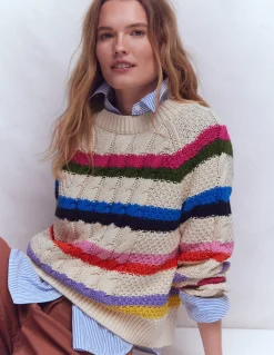 Pull torsadé en coton