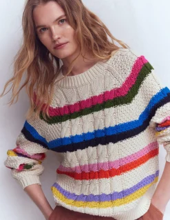 Pull torsadé en coton