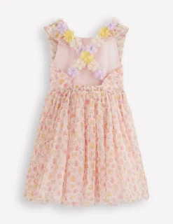 Robe à bretelles virevoltantes au dos