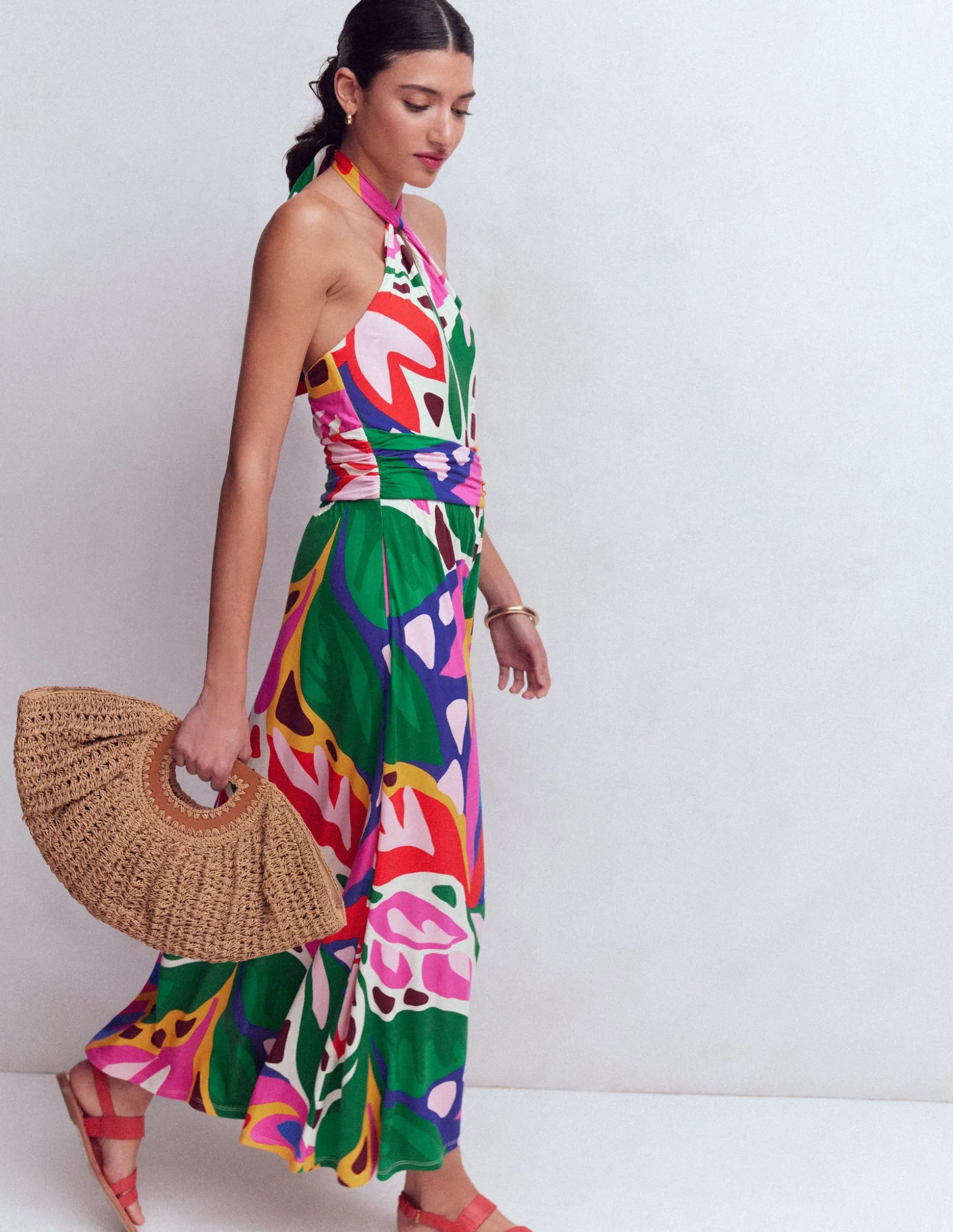 Robe à col torsadé Sydney en jersey