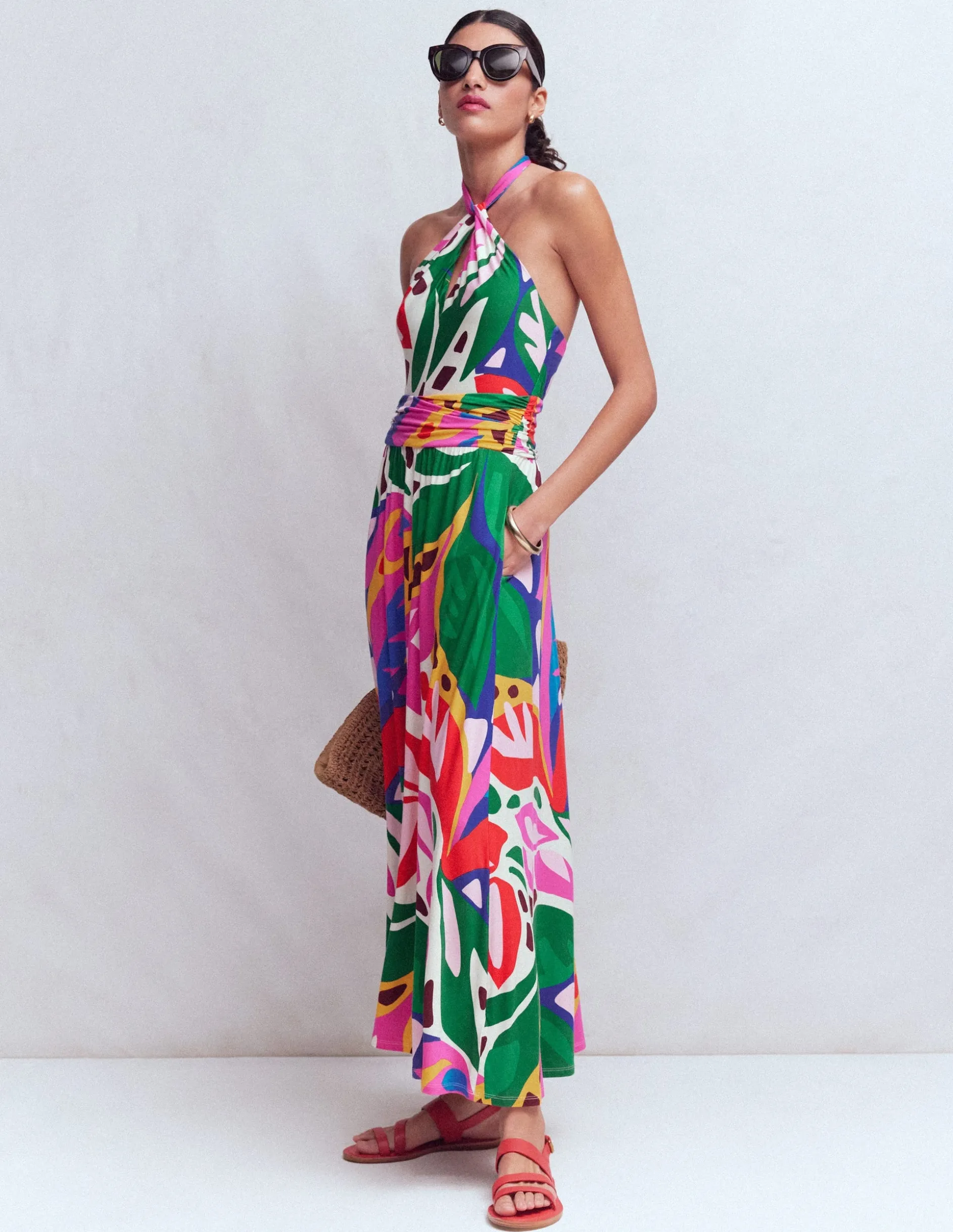 Robe à col torsadé Sydney en jersey