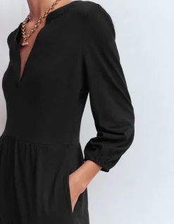 Robe Cathy à col cranté en jersey