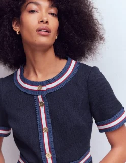 Robe courte à boutons