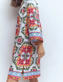 Robe courte Carmen en lin