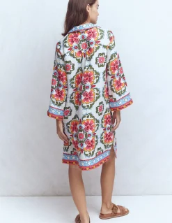 Robe courte Carmen en lin