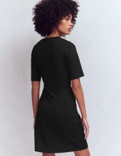 Robe courte Zinnia en jersey à nouer