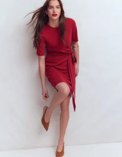 Robe courte Zinnia en jersey à nouer