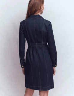 Robe courte zippée en jean