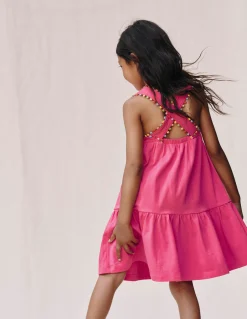 Robe croisée dans le dos en jersey