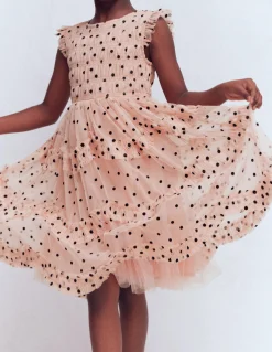 Robe de cérémonie à volants en tulle