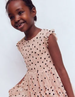 Robe de cérémonie à volants en tulle