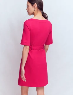 Robe droite Bria en point de Rome