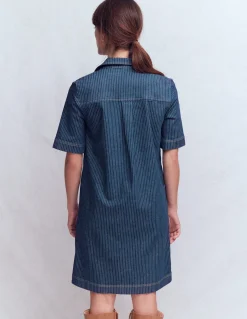 Robe droite Zia en jean avec poche