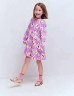 Robe en jersey à manches blousantes