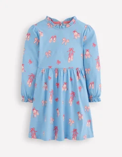 Robe en jersey à manches blousantes