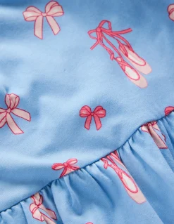 Robe en jersey à manches blousantes