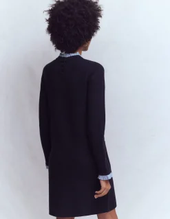 Robe en maille tissée à détails