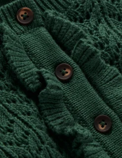 Robe en maille volantée à col tunisien