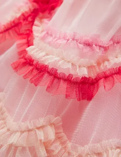 Robe en tulle façon gâteau à étages