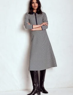 Robe Fiona en maille à chevrons