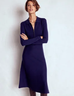 Robe Fiona zippée sur le devant en maille