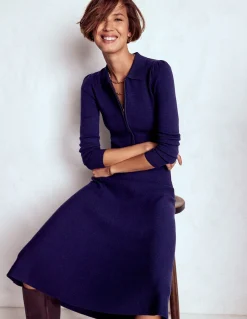 Robe Fiona zippée sur le devant en maille