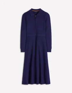 Robe Fiona zippée sur le devant en maille