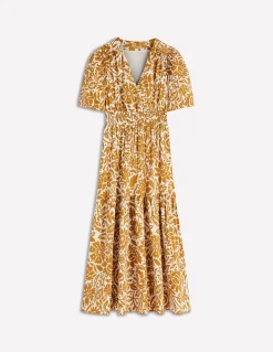 Robe Irene à manches bouffantes