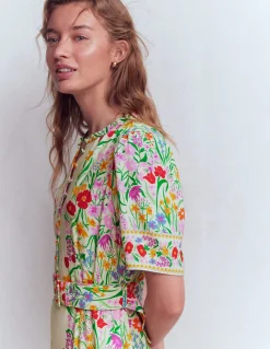 Robe Kate à ceinture et manches bouffantes