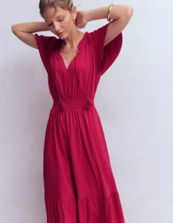 Robe longue Tala en jersey à volants