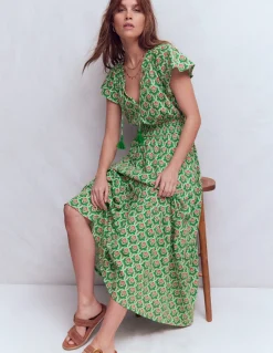 Robe longue Tala en jersey à volants