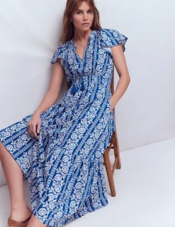 Robe longue Tala en jersey à volants