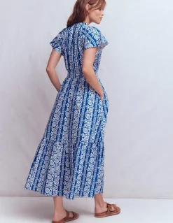 Robe longue Tala en jersey à volants