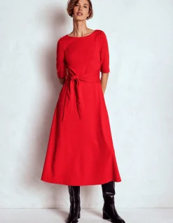 Robe Mathilde en point de Rome à nouer à la taille