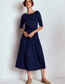 Robe Mathilde en point de Rome à nouer à la taille