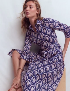 Robe midi Alexa à manches longues