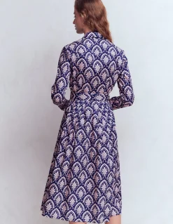 Robe midi Alexa à manches longues