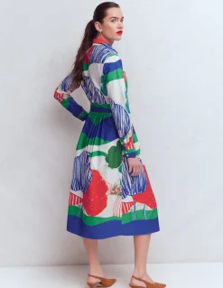 Robe midi Alexa à manches longues
