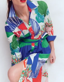 Robe midi Alexa à manches longues