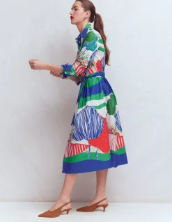 Robe midi Alexa à manches longues