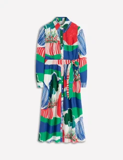 Robe midi Alexa à manches longues