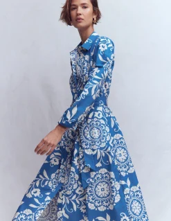 Robe midi Alexa à manches longues