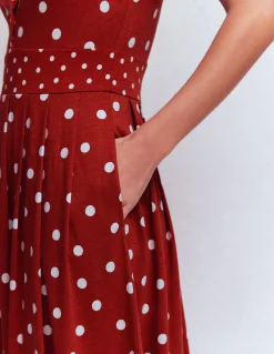 Robe midi Amber plissée en jersey