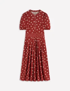 Robe midi Amber plissée en jersey