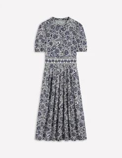 Robe midi Amber plissée en jersey