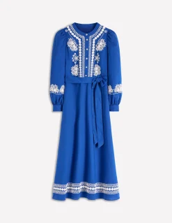 Robe midi Ava en lin mélangé